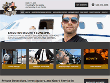 Tablet Screenshot of executivesecurityconcepts.com